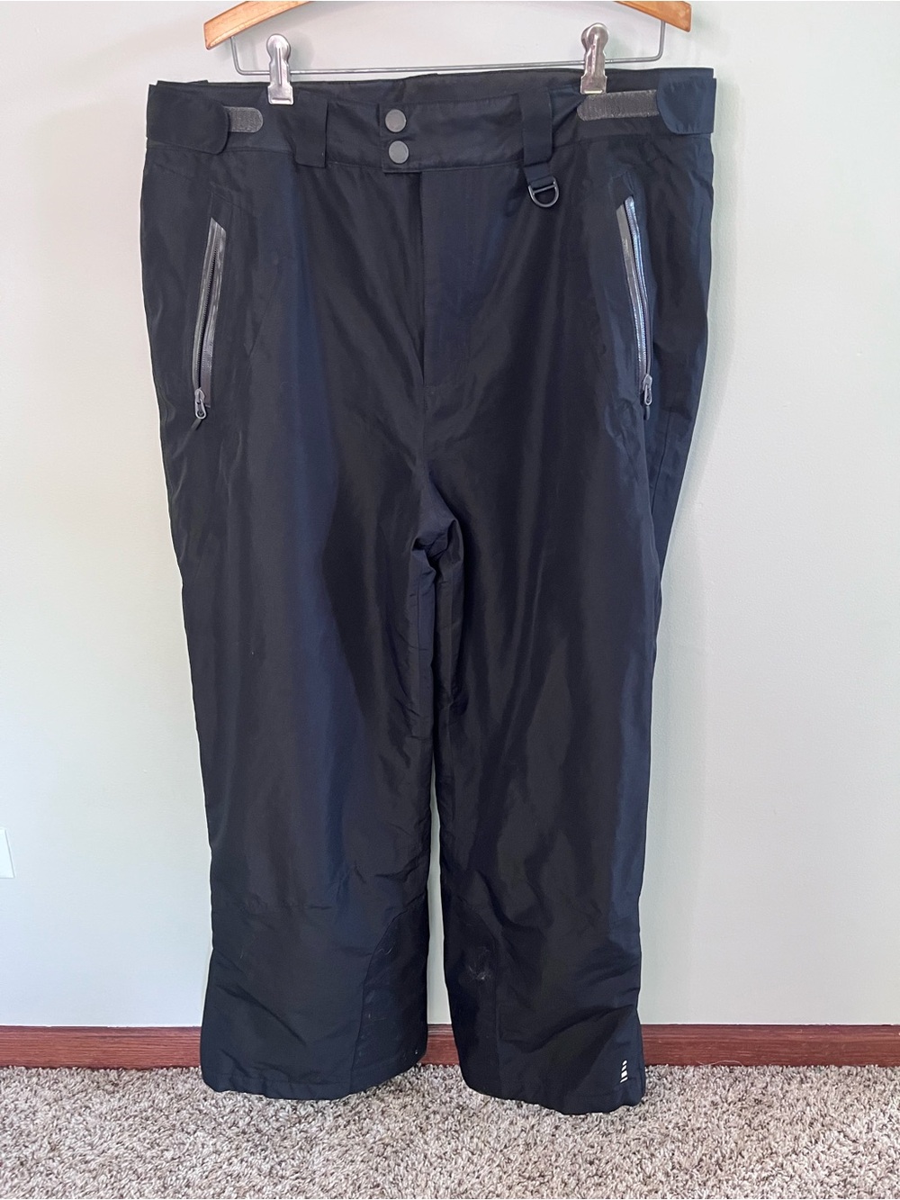 Lands End Mens Primaloft Insulated Snow Ski Pants Black Large 36-38 457197